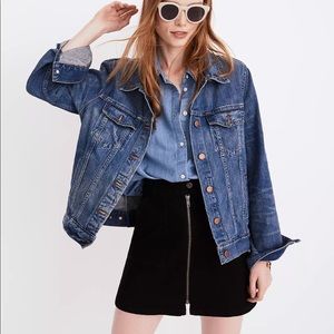 Madewell Denim Utility Skirt in Black Frost size 30